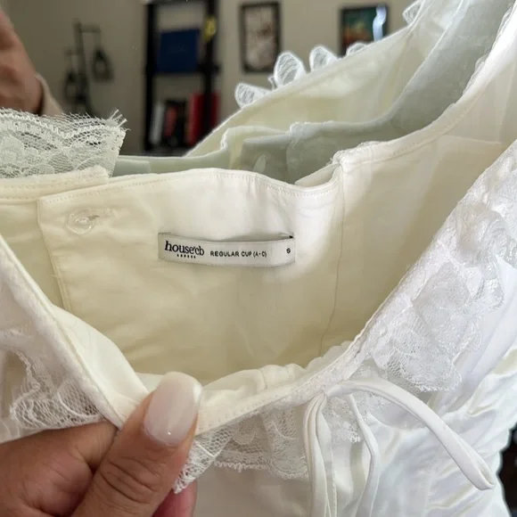 House of CB 'Lulabell' White Stretch Cotton Puff Sleeve Midi Dress NWOT - Picture 6 of 7